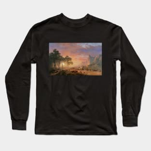 The Oregon Trail by Albert Bierstadt Long Sleeve T-Shirt